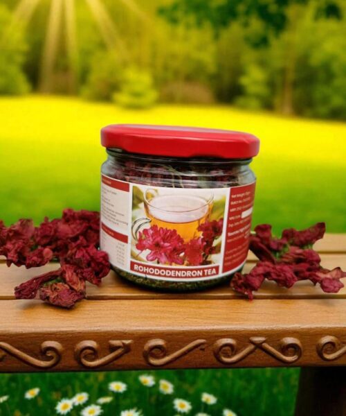 Rhododendron Herbal Tea (Buransh Tea) is a pure Himalayan wellness drink made from dried rhododendron flowers handpicked from Uttarakhand. This caffeine-free herbal tea supports heart health, improves digestion, boosts energy, and is rich in antioxidants. 100% natural and chemical-free